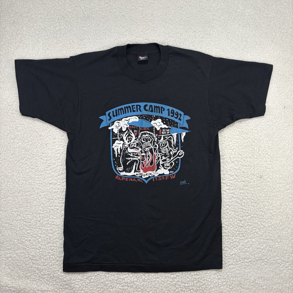 VTG 1992 Summer Camp Alpena, MI Screen Stars Best Single Stitch T Shirt Large